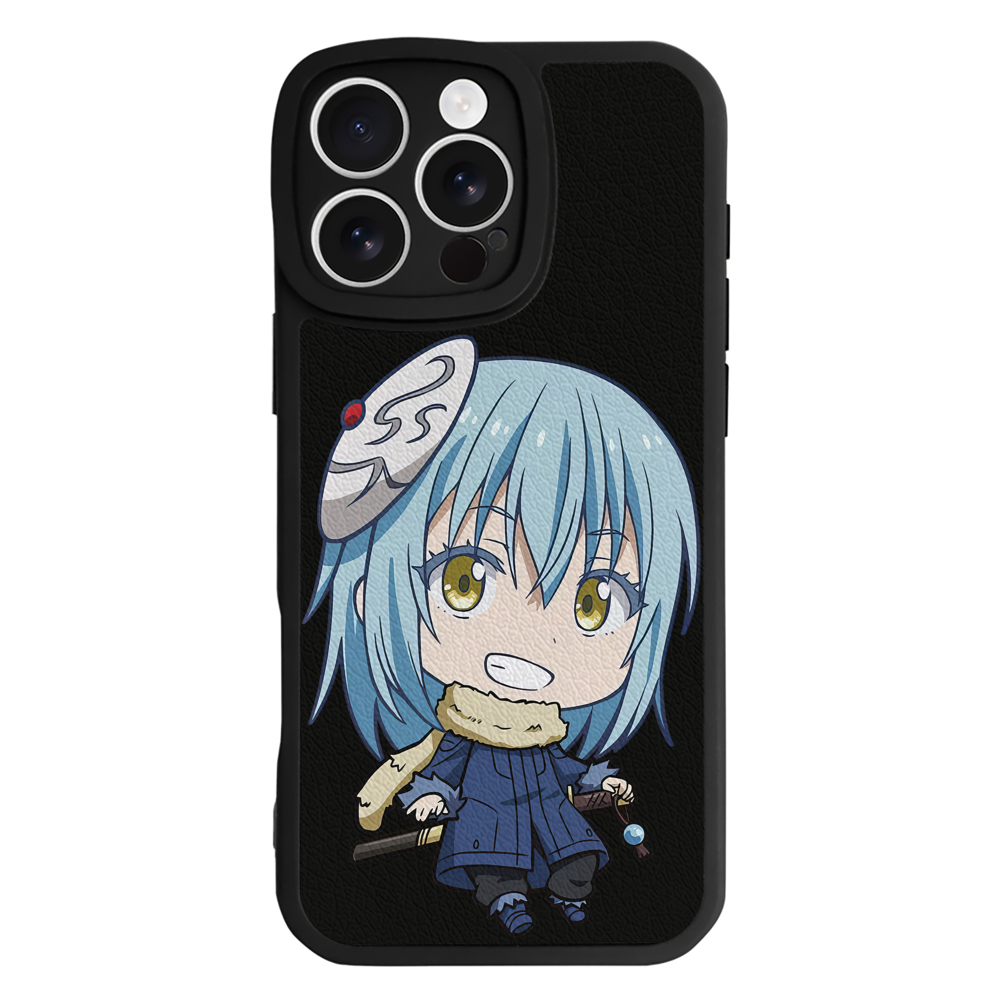 （画像用） 転スラ Regarding Reincarnated to Slime 【iPhone 16シリーズ対応】シリコンスマホケース（レザー調） 材質：シリコン
